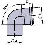 Bild von Abgasbogen 87 Grad
