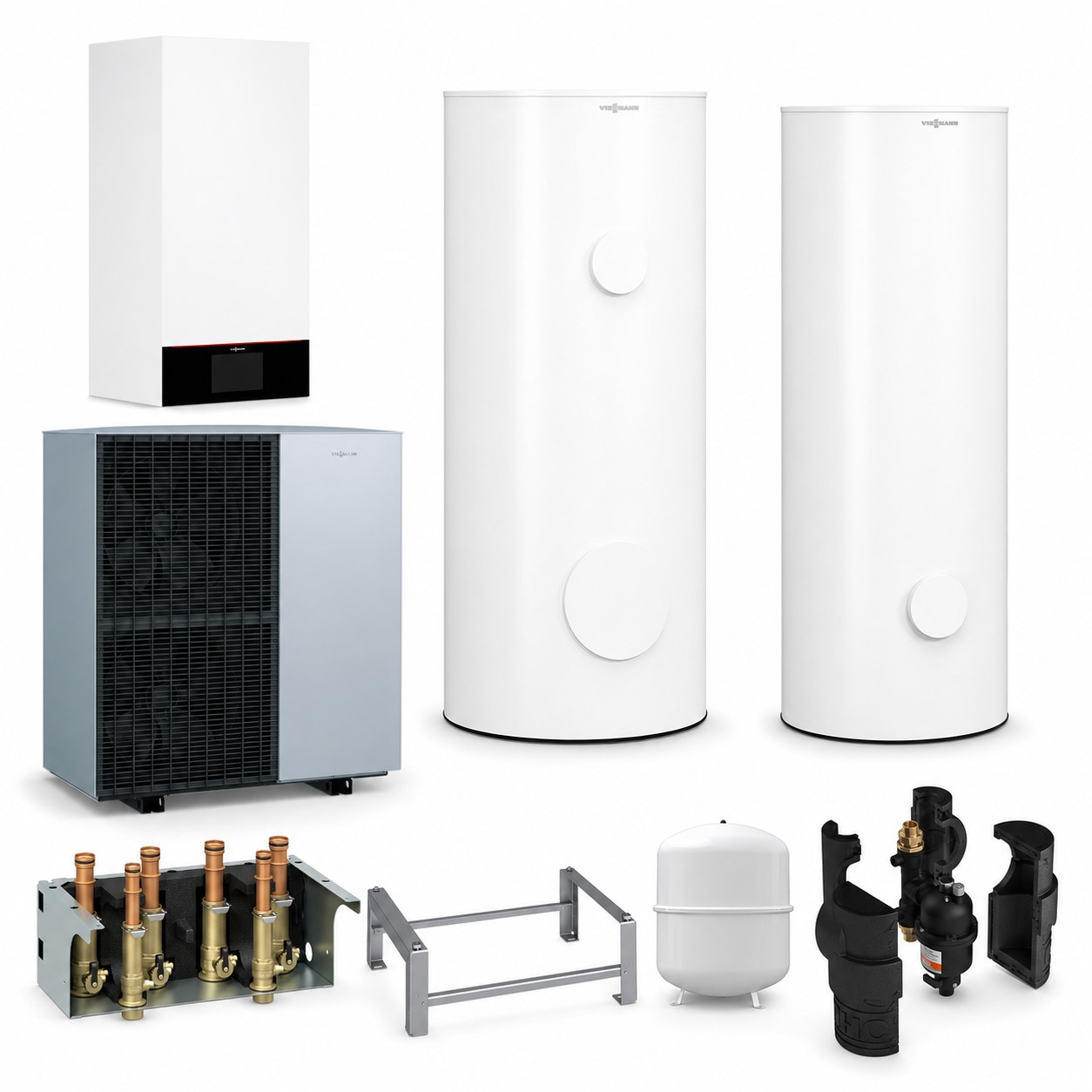 Paket Vitocal 150-A Modular A10 230V AF mit Vitocell 100-VCWC 250L + 100-E SVWA 200L