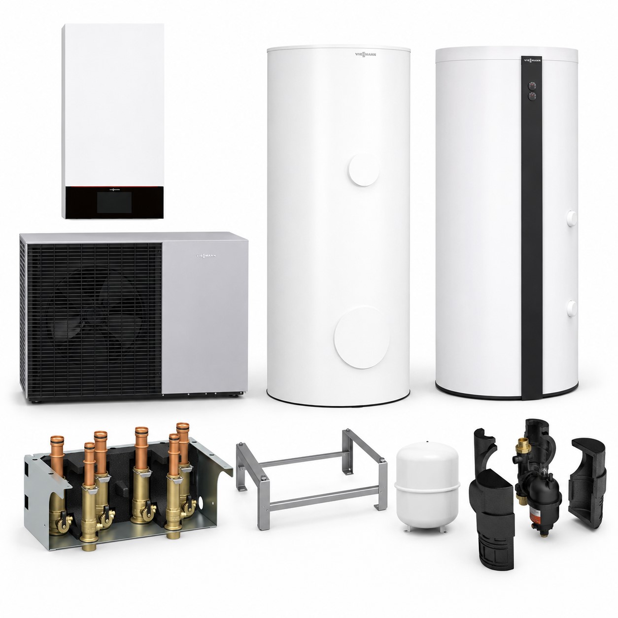 Paket Vitocal 150-A Modular A04 230V AF mit Vitocell 100-VCWC 300L + 100-E SVPB 400L