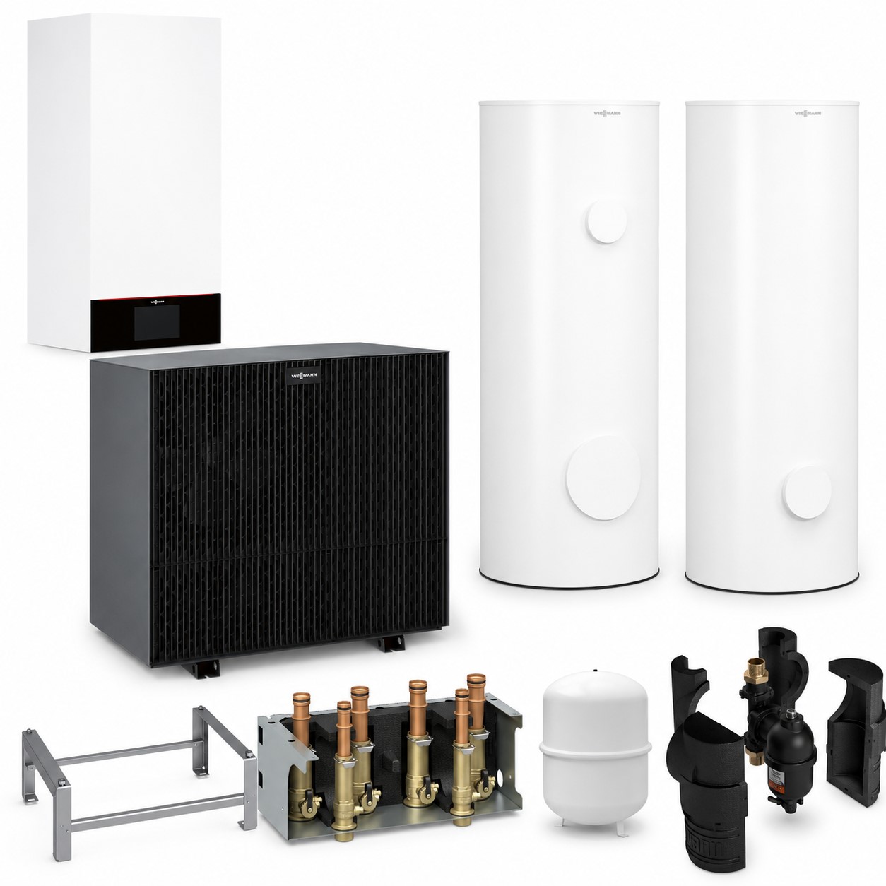 Paket Vitocal 250-A Modular A10 230V AF mit Vitocell 100-V CVWC 250L + 100-E SVWA 200L