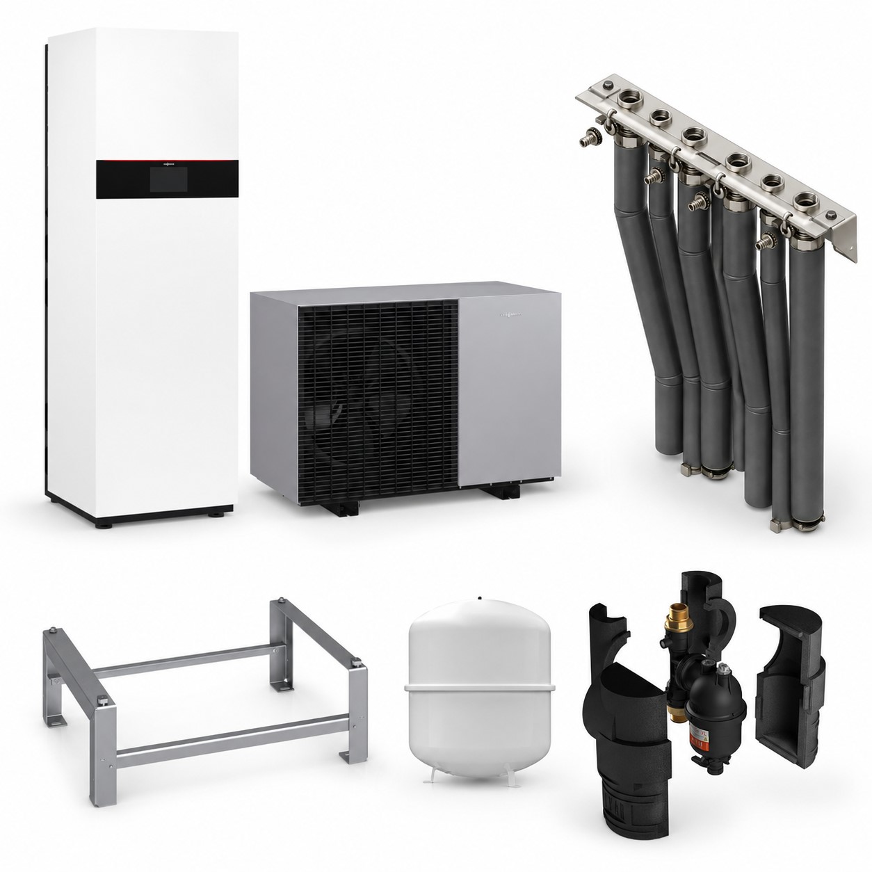 Paket Vitocal 150-A Compact A04 230V AF mit Anschluss-Set