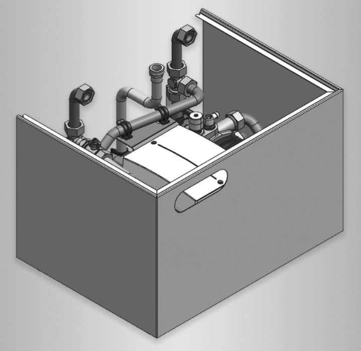ZK04304 Viessmann Unterbaukit mit Mischer für Vitodens 200/300-W Umlauf