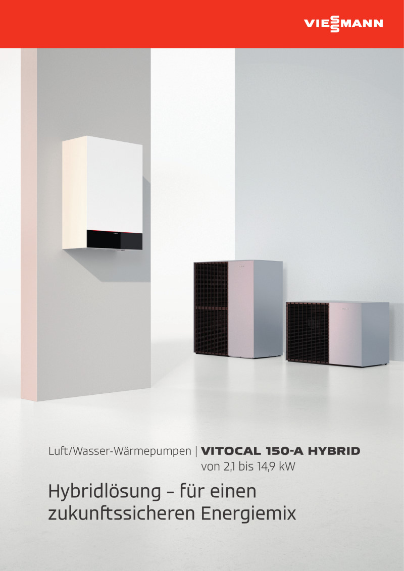 Titelbild Produktprospekt Viessmann Vitocal 150-A Hybrid