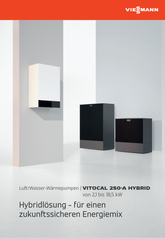 Titelbild Produktprospekt Viessmann Vitocal 250-A Hybrid