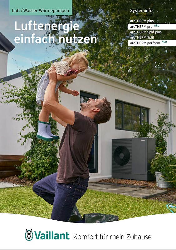 Titelbild Vaillant Broschüre Luft Wasser Wärmepumpen