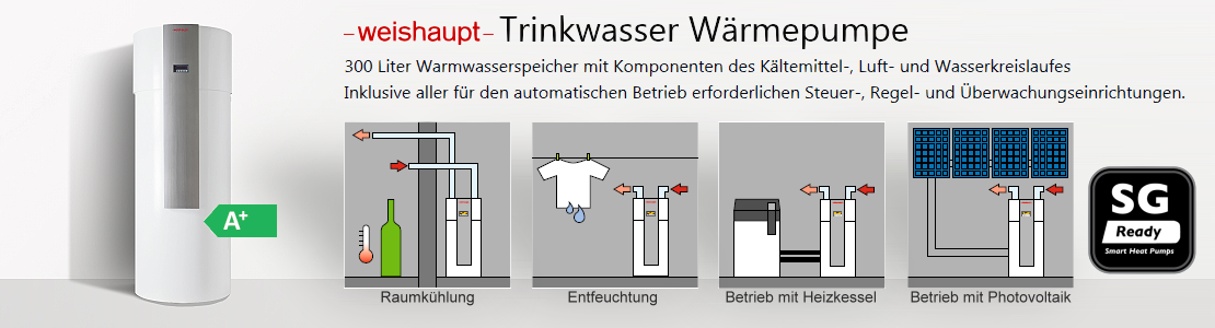 Weishaupt Warmwasser Wärmepumpe WWP T 300 WA