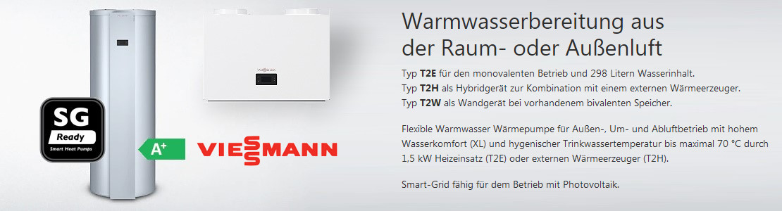 Viessmann Warmwasser-Wärmepumpen Vitocal 262-A